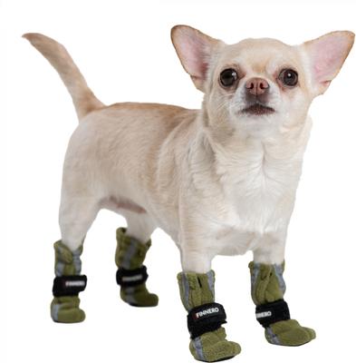 FinNero Halla Reflective Soft Fleece Dog Booties