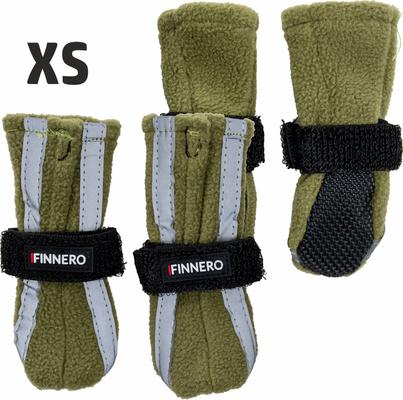 FinNero Halla Reflective Soft Fleece Dog Booties