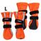 Show in main carousel: FinNero Halla Reflective Soft Fleece Dog Booties, Orange, Large slide 2 of 5