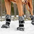 Show in main carousel: FinNero Halla Reflective Soft Fleece Dog Booties, Grey, X-Large slide 4 of 7