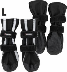 FinNero Halla Reflective Softshell Dog Booties, Black, Large slide 2 of 4