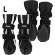 Show in main carousel: FinNero Halla Reflective Softshell Dog Booties, Black, Large slide 2 of 6