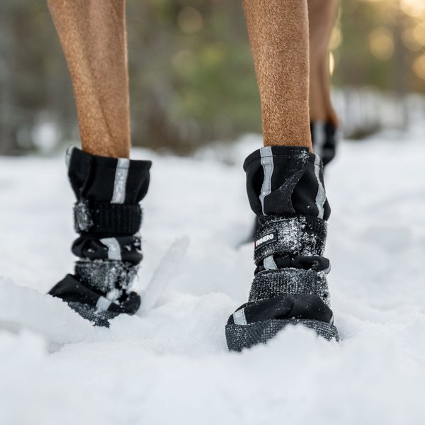 Show full view: FinNero Halla Reflective Softshell Dog Booties, Black, Large slide 4 of 6