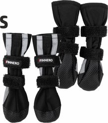 FinNero Halla Reflective Softshell Dog Booties, Black, Small slide 2 of 4