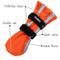 Show in main carousel: FinNero Halla Reflective Soft Fleece Dog Booties, Orange, Medium slide 3 of 6