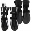 Show in main carousel: FinNero Halla Reflective Softshell Dog Booties, Black, X-Large slide 2 of 5