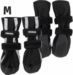 FinNero Halla Reflective Softshell Dog Booties, Black, Medium slide 2 of 3