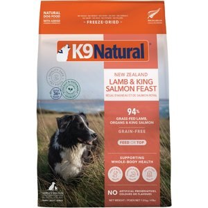 K9 Natural Lamb & King Salmon Grain-Free Freeze-Dried Dog Food, 4-lb bag