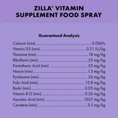 Show full view: Zilla Vitamin Supplement with Beta Carotene Reptile Food Spray, 8-oz bottle slide 6 of 10