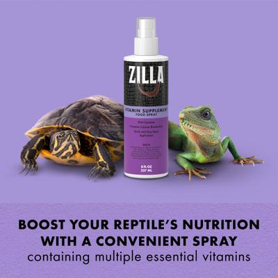 Show full view: Zilla Vitamin Supplement with Beta Carotene Reptile Food Spray, 8-oz bottle slide 3 of 10