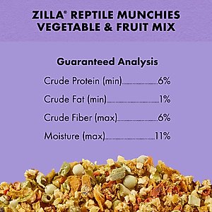 Zilla Small Animal Munchies Vegetable & Fruit Mix Lizard Food, 4-oz bag