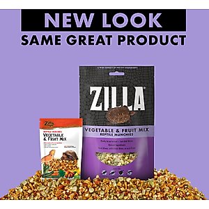 Zilla Small Animal Munchies Vegetable & Fruit Mix Lizard Food, 4-oz bag