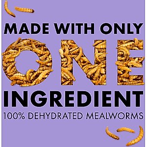 Zilla Reptile Munchies Mealworms Lizard Food, 3.75-oz bag