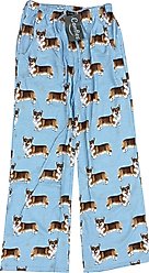 E&S PETS Welsh Corgi Pajama Bottoms, Light Blue, Small
