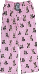 E&S PETS Yorkie Pajama Bottoms, Pink, X-Large