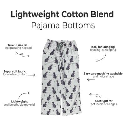 Show full view: E&S PETS Silver Tabby Cat Pajama Bottoms, Grey, X-Large slide 3 of 6