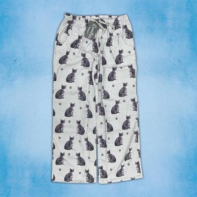 Show full view: E&S PETS Silver Tabby Cat Pajama Bottoms, Grey, X-Large slide 2 of 6