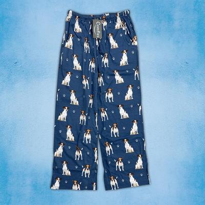 Show full view: E&S PETS Jack Russell Terrier Pajama Bottoms, Blue, Small slide 2 of 6