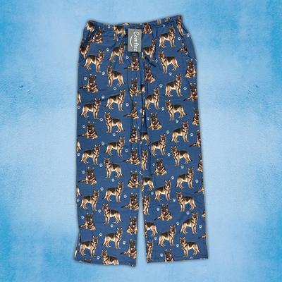 Show full view: E&S PETS German Shepherd Pajama Bottoms, Blue, X-Large slide 2 of 6