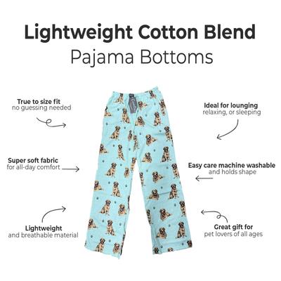 Show full view: E&S PETS Golden Retriever Pajama Bottoms, Teal, Small slide 3 of 5