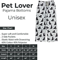 E&S PETS Black Labrador Pajama Bottoms, Grey, Large slide 2 of 6