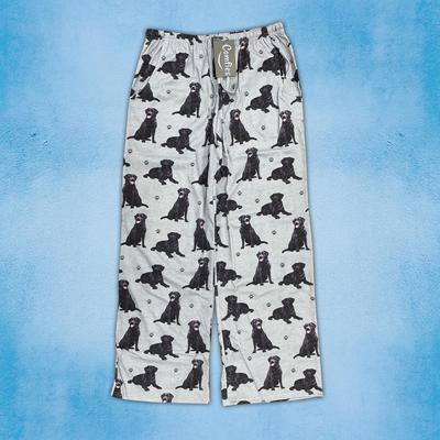 Show full view: E&S PETS Black Labrador Pajama Bottoms, Grey, X-Large slide 2 of 6