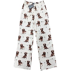E&S PETS Dachshund Pajama Bottoms, Grey, Small