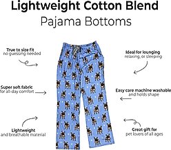 E&S PETS French Bulldog Pajama Bottoms, Light Blue, Large slide 2 of 6