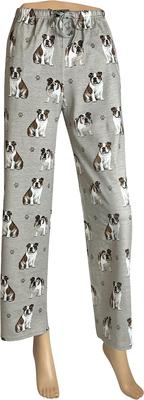 Show full view: E&S PETS Buldog Pajama Bottoms, Cream, X-Large slide 4 of 6