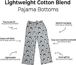 E&S PETS Border Collie Pajama Bottoms, Light Blue, Small slide 2 of 4
