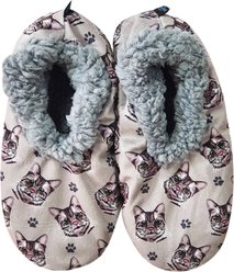 E&S PETS Silver Tabby Slippers, Grey, one size slide 1 of 4