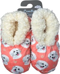 E&S PETS Maltese Slippers, Pink, one size