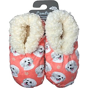 E&S PETS Maltese Slippers, Pink, one size