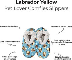E&S PETS Yellow Labrador Slippers, Light Blue, one size slide 2 of 4