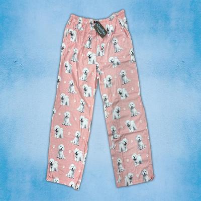Show full view: E&S PETS Bichon Frise Pajama Bottoms, Pink, Medium slide 2 of 4