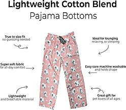 E&S PETS Bichon Frise Pajama Bottoms, Pink, Medium slide 2 of 4