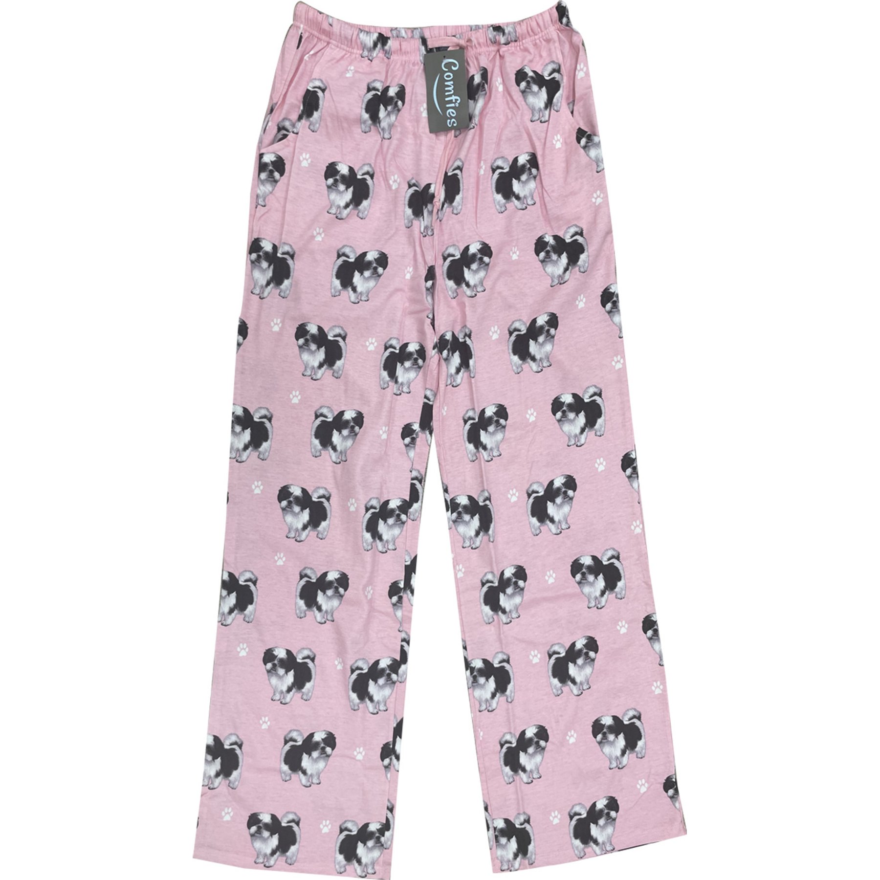 E&S PETS Shih Tzu Pajama Bottoms, Pink, X-Large