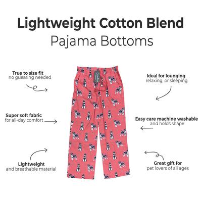 Show full view: E&S PETS Schnauzer Pajama Bottoms, Red, X-Large slide 3 of 6