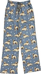 E&S PETS Yellow Labrador Pajama Bottoms, Blue, Medium