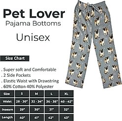 E&S PETS Pug Pajama Bottoms, Grey, Large slide 2 of 6
