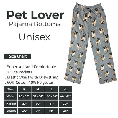 Show full view: E&S PETS Pug Pajama Bottoms, Grey, Medium slide 6 of 6