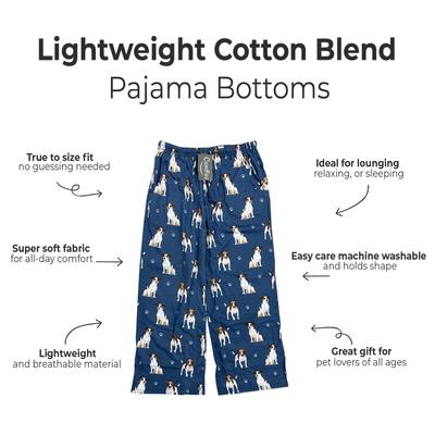 Show full view: E&S PETS Jack Russell Terrier Pajama Bottoms, Blue, Small slide 3 of 6