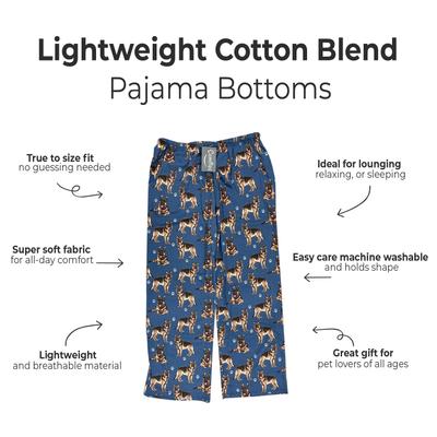 Show full view: E&S PETS German Shepherd Pajama Bottoms, Blue, X-Large slide 3 of 6