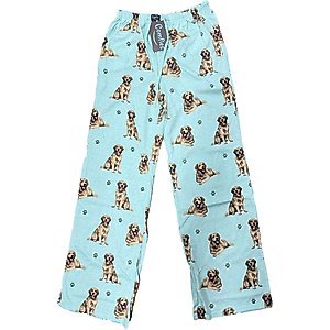 E&S PETS Golden Retriever Pajama Bottoms, Teal, Small