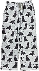 E&S PETS Black Labrador Pajama Bottoms, Grey, Large