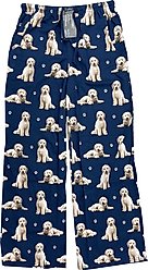 E&S PETS Goldendoodle Pajama Bottoms, Blue, Large