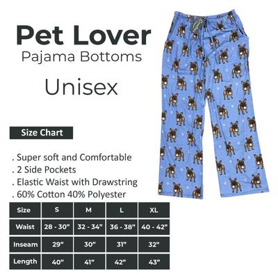 Show full view: E&S PETS French Bulldog Pajama Bottoms, Light Blue, Medium slide 6 of 6