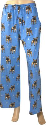 Show full view: E&S PETS French Bulldog Pajama Bottoms, Light Blue, Medium slide 4 of 6