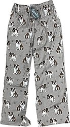 E&S PETS Buldog Pajama Bottoms, Cream, X-Large