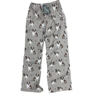 E&S PETS Bulldog Pajama Bottoms, Cream, Small